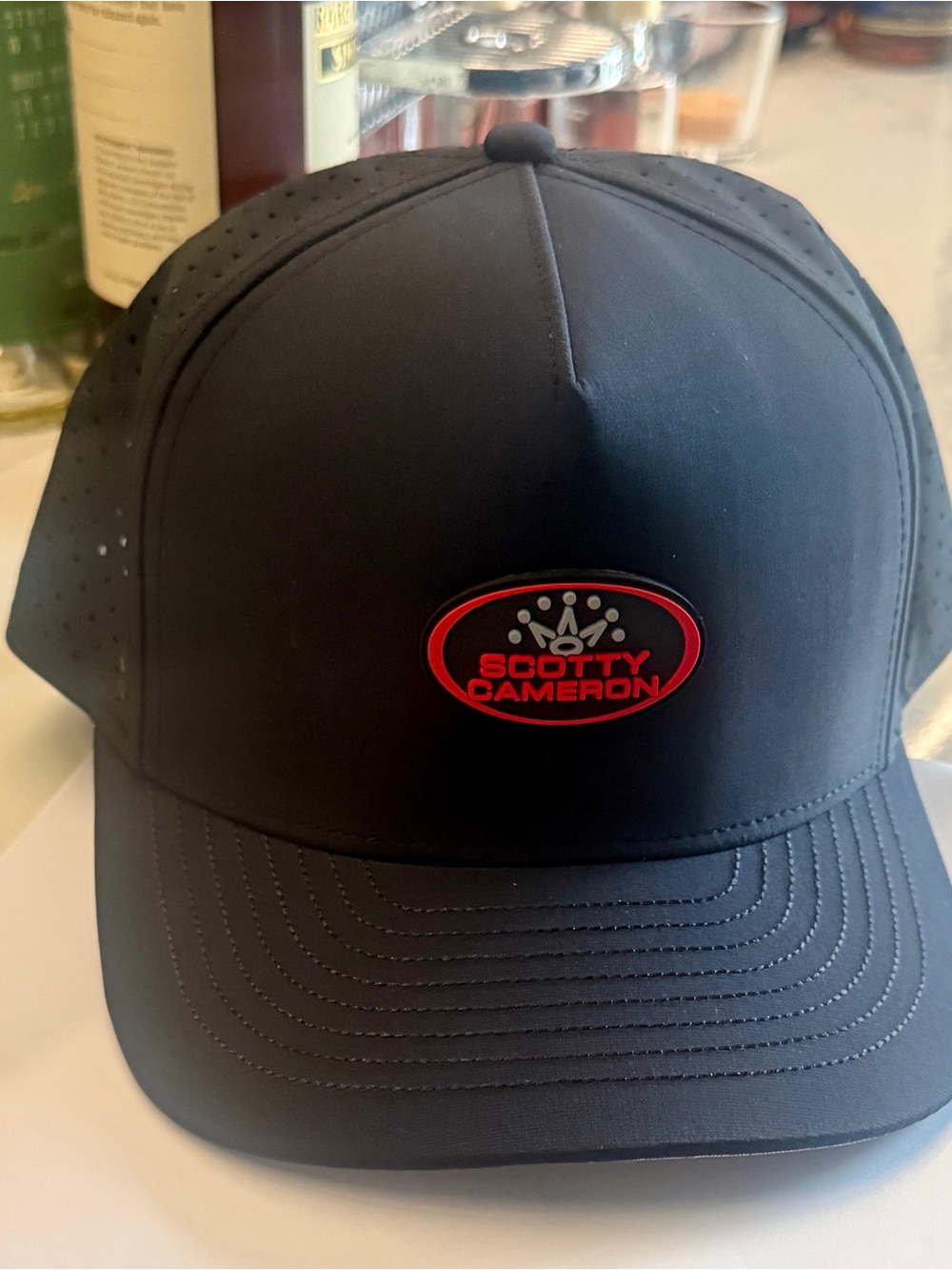 Scotty Cameron Black Hat with Red Logo Patch